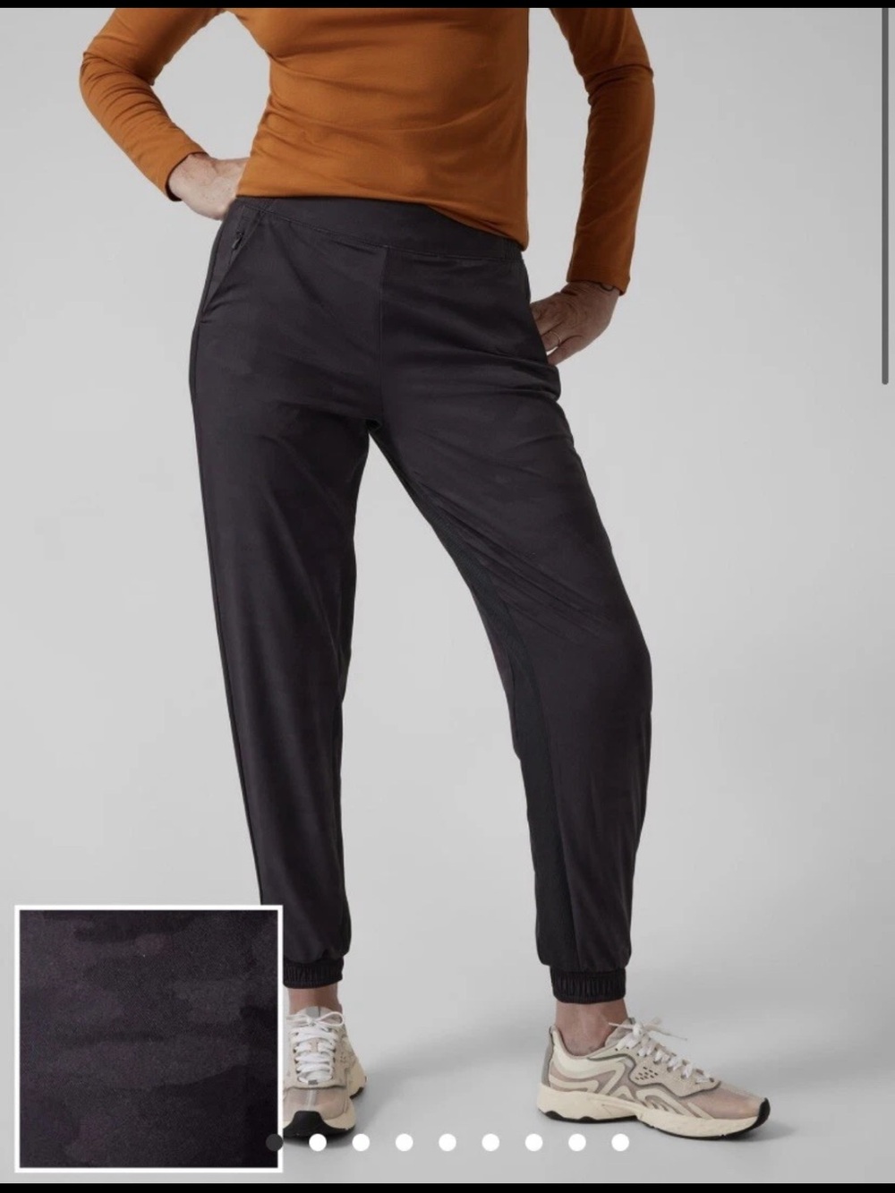 Athleta Brooklyn Lined Camo Jogger Pant Black Size 0